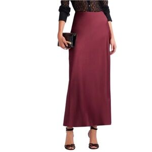 NWT SATIN EFFECT SLIP MAXI SKIRT, S